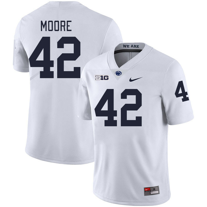 Penn State Nittany Lions #42 Lenny Moore College Football Jerseys Stitched Sale-White